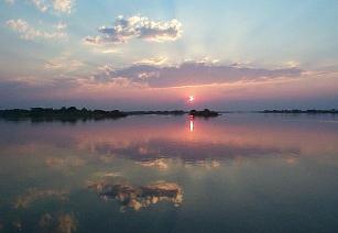 image of sunset over the Zambezi