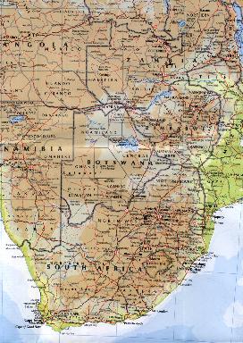 Map Southern Africa